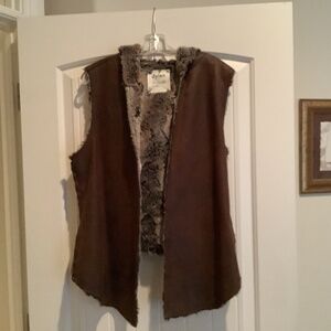 Dylan Faux Suede and Fur Vest